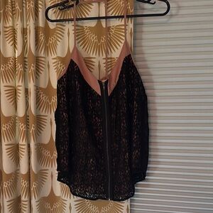 Silence + Noise Black Embellished Cropped Camisole